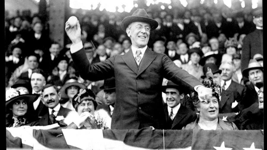 O ex-presidente americano Woodrow Wilson em foto de 1916 - The New York Times