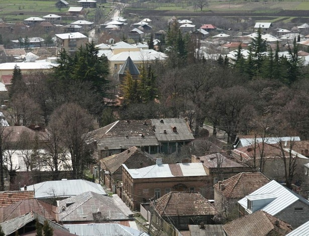 Vista da cidade de Dusheti, na Geórgia, onde ocorreram os assassinatos - A. Muhranoff/Wikimedia