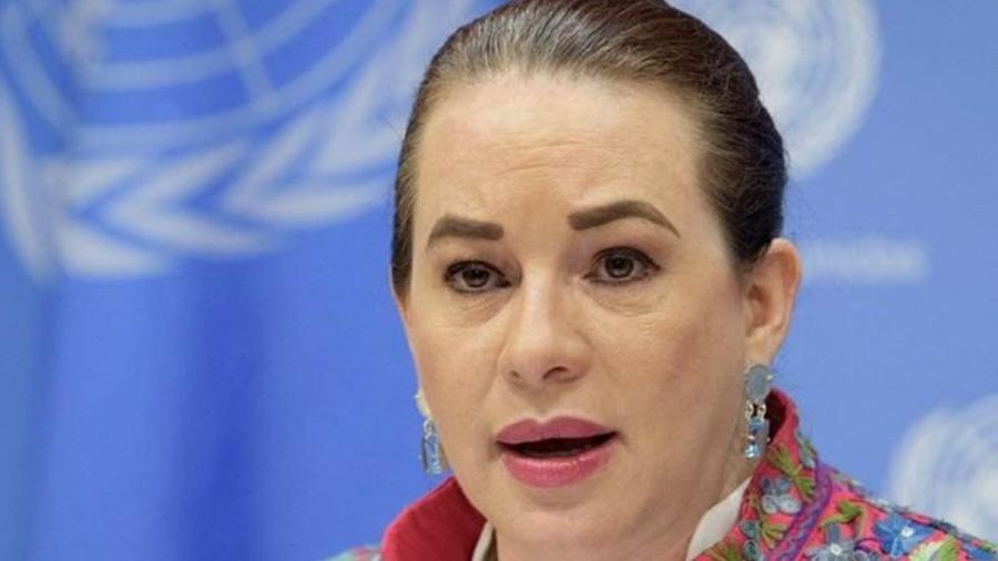 Questionada pela BBC News Brasil sobre que conselho daria ao presidente brasileiro e aos outros líderes estreantes, Espinosa disse que a ONU é um lugar de "diálogo", "concordância" e "conversa" - Manuel Elias/ONU/BBC