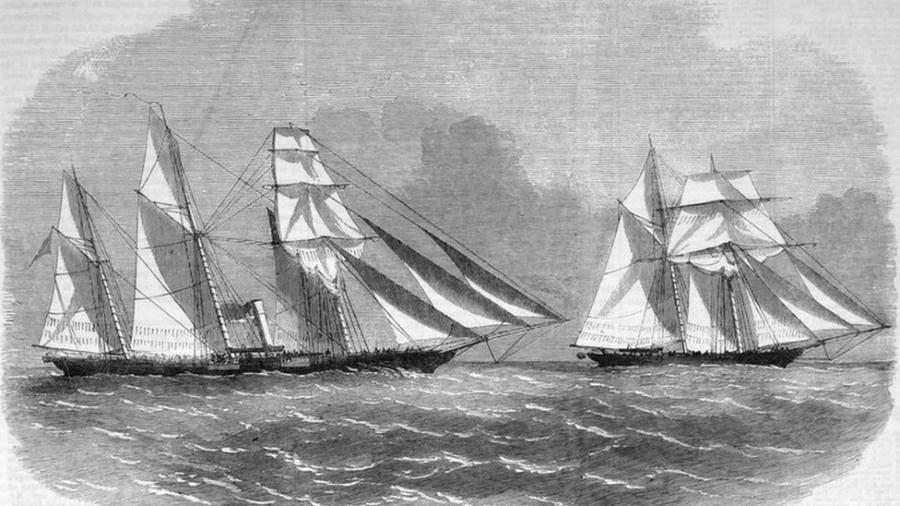 Entre 1831 e 1850, navios com a bandeira norte-americana corresponderam a 58,2% de todas as expedições negreiras com destino ao Brasil - Slavery Images/BBC