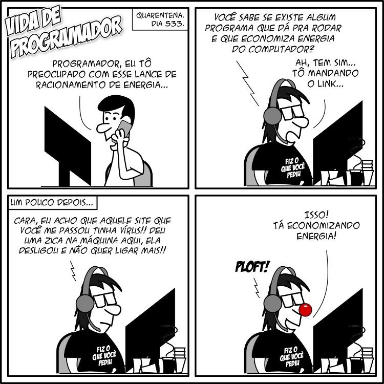 tirinha - 4 de setembro de 2021 - vida de programador - Andre Noel/ Vida de Programador - Andre Noel/ Vida de Programador