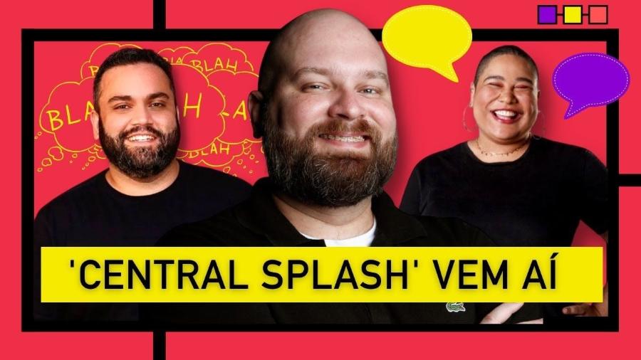 "Central Splash" reúne Chico Barney, Aline Ramo e Lucas Pasin no YouTube, TikTok e Twitter - Arte UOL