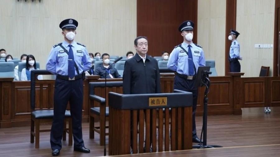 Ex-ministro da Justiça chinês Fu Zhenghua recebeu sentença de morte, mas tem mudança para prisão perpétua - Reprodução/WeChat Corte de Jilin