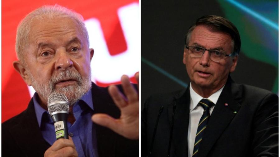 O ex-presidente Luiz Inácio Lula da Silva (PT) e o presidente Jair Bolsonaro (PL) - Reuters
