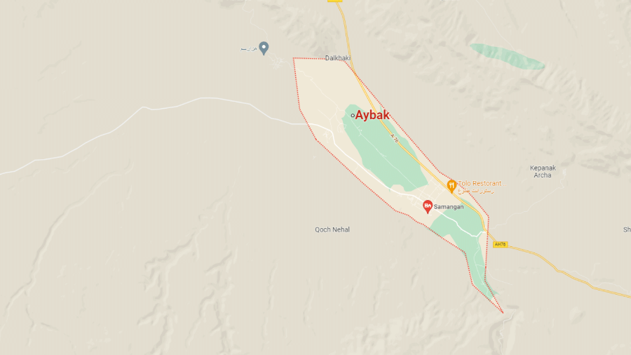 Escola na cidade de Aybak, a 200 km da capital Cabul, foi palco de explosão na manhã de hoje  - Reprodução/Google Maps 