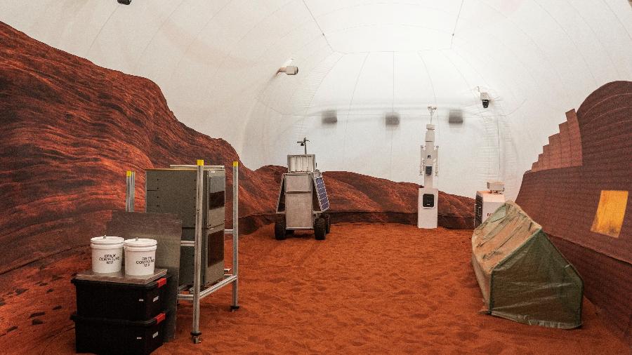 Mars Dune Alpha é uma simulação de um habitat em Marte feito pela Nasa em Houston, no Texas (EUA) - Go Nakamura/Reuters