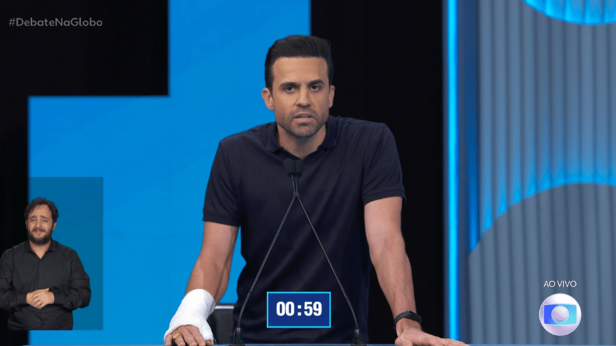 Pablo Marçal participa de debate da TV Globo - Reprodução/TV Globo