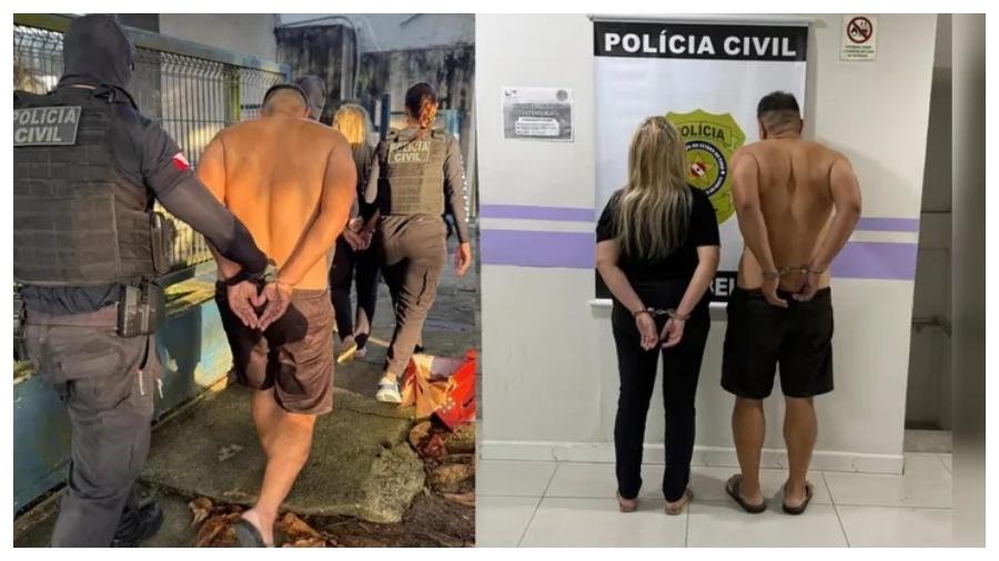 A pastora Marleci Ferreira de Araújo e o marido dela, Ronnyson dos Santos Alcantara, foram presos - Divulgação/PCPA