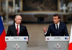 Ao lado de Putin, Macron diz que França retaliará Síria em caso de ataque químico - Philippe Wojazer/REUTERS