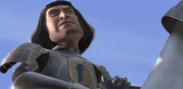 Se liga no símbolo no peito do Lord Farquaad - Reprodução