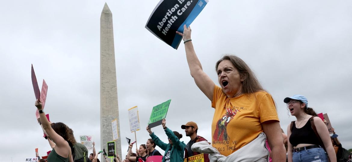 Manifestantes pró-aborto protestam em Washington, nos Estados Unidos - REUTERS/Leah Millis