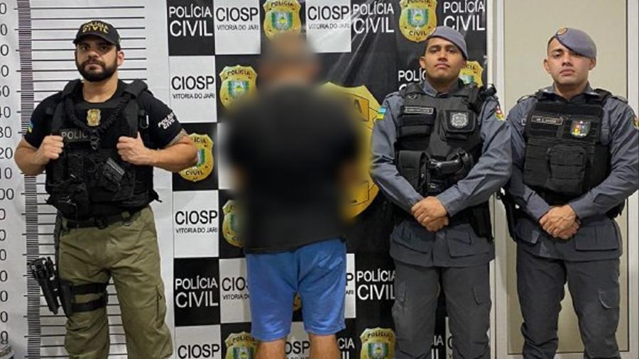 O homem foi preso na quinta-feira (30) em Vitória do Jari, no Amapá - Divulgação/Polícia Civil