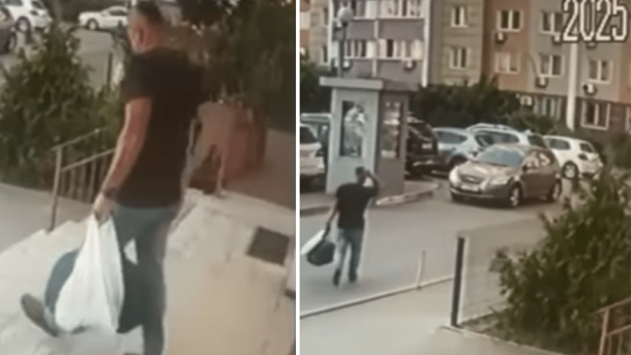 Momento em que coronel é baleado