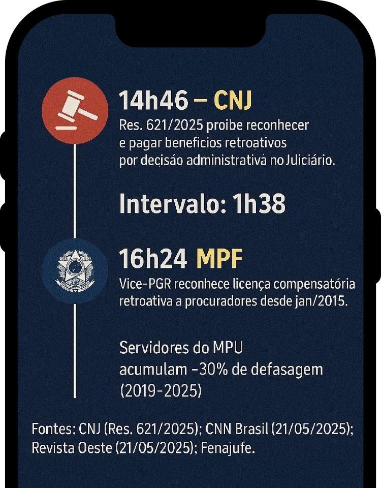 Crítica feita em mensagem de WhatsApp sobre penduricalho retroativo a procuradores