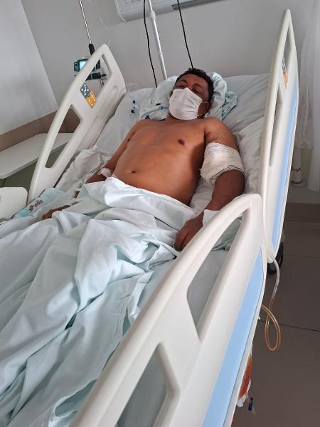 Rafael Pereira de Souza, após receber rim da filha Rafael Pereira de Souza, após receber rim da filha