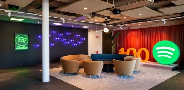 Ambiente do Spotify Studios na sede da empresa, em Estocolmo (Suécia) - Pax Engström / BI Nordic