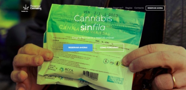 Reservar Cannabis, site desenvolvido por brasileiro para vender maconha no Uruguai - Reprodução