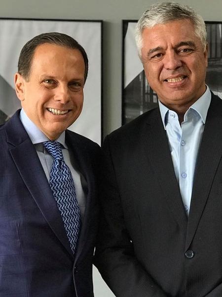 João Doria (PSDB) e Major Olimpio (PSL) se encontraram após resultado da eleição de 2018 - 12.nov.2018 - Divulgação
