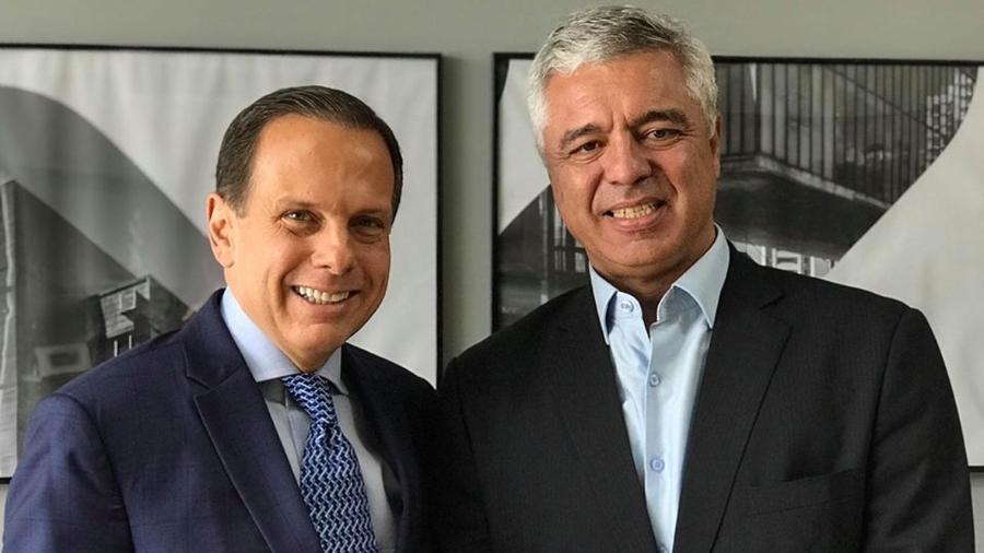 Doria (esq.) e Olimpio em encontro em novembro de 2018, após a eleição em que foram eleitos governador e senador, respectivamente - 12.nov.2018 - Divulgação