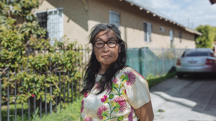 Odilia Romero, uma intérprete de zapoteca, em Los Angeles - Kayla Reefer/The New York Times