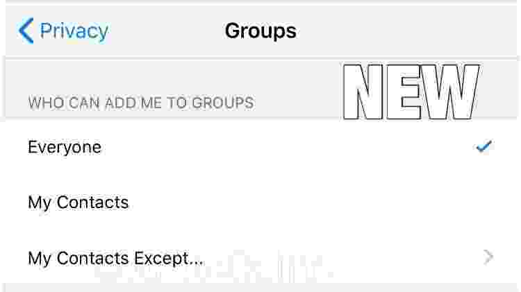 Nova função do WhatsApp criará lista restrita de adição a grupos - Reprodução/WABetaInfo