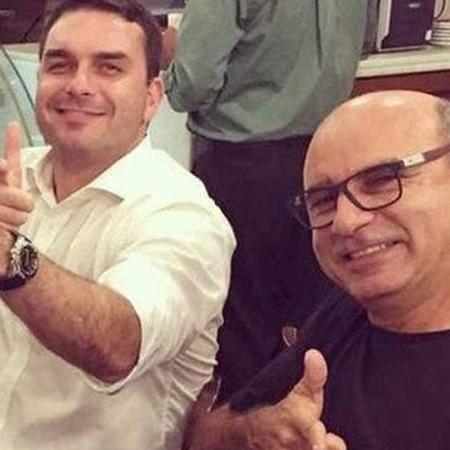 Flávio Bolsonaro (à esquerda) e seu ex-assessor Fabrício Queiroz - Reprodução/Instagram