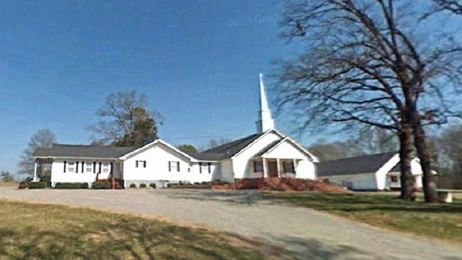 Igreja Batista Missionária Warrior Creek, no Alabama (EUA), onde 40 pessoas contraíram o coronavírus após frequentarem o local - Reprodução/Google Maps
