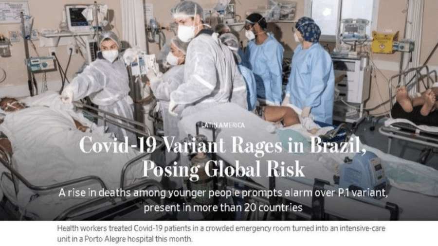 Reportagem do Wall Street Journal fala em risco à saúde pública global - Reprodução