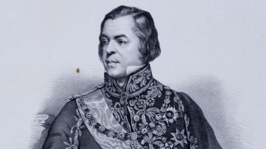 Amigo de D. Pedro 1º e ministro, Barbacena foi responsável por negociar o 2º casamento do monarca - Sisson