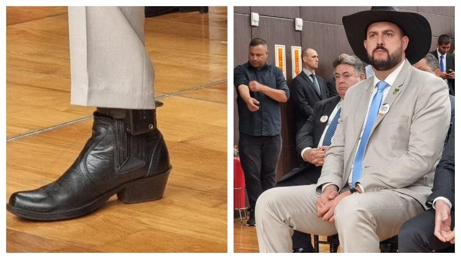 Eleito deputado federal por Santa Catarina, Zé Trovão foi diplomado usando tornozeleira eletrônica - Reprodução