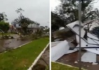 Imagens mostram ventania, carros atingidos e destruição após ciclone no Sul - Reprodução