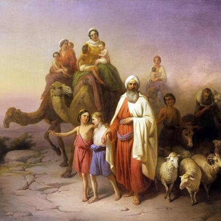 Pintura do artista húngaro József Molnár retrata a partida de Abraão para a "Terra Prometida"