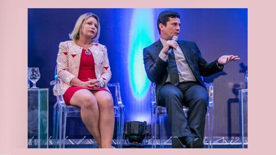 Selma Arruda e Sergio Moro em seminário em dezembro de 2016, À época, eram dois juízes, ela estadual, e ele, federal. Ela se elegeu senadora e foi cassada; ele se elegeu senador e deve ser...