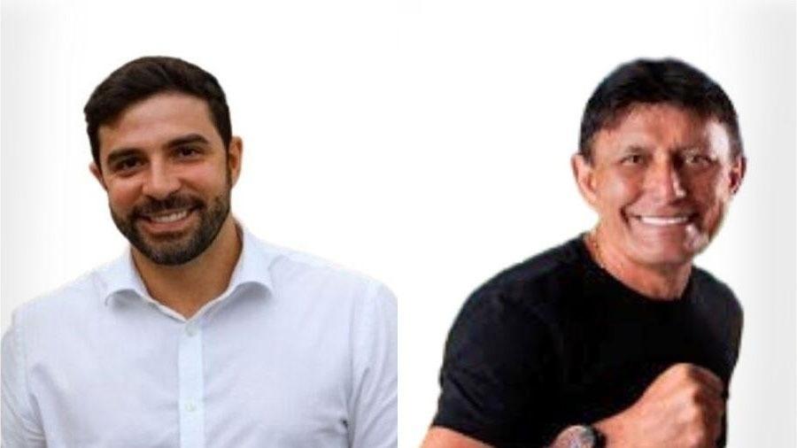 Igor Normando (MDB) e Delegado Éder Mauro (PL), candidatos à Prefeitura de Belém