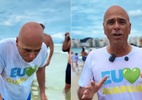 Prefeito do Guarujá posta vídeo bebendo água do mar após onda de virose - Reprodução/Farid Madi no Instagram