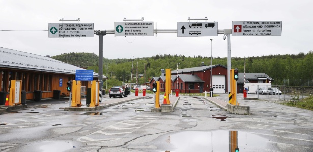 Posto de controle em Storskog, entre as fronteiras da Noruega e da Rússia
