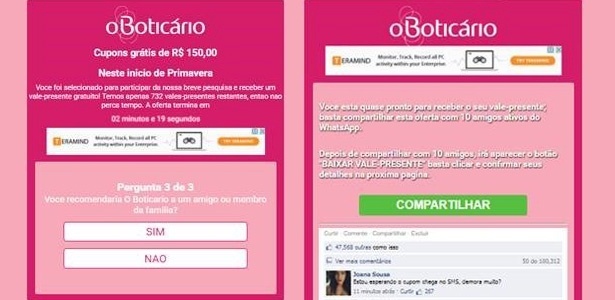 Resultado de imagem para o boticario golpe