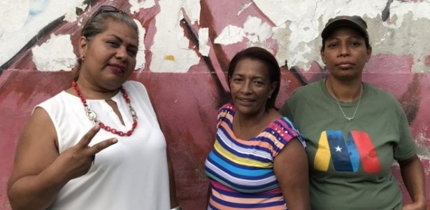 As mulheres da comuna Rogelio Castillo Gamarra que dizem votar em Nicolás Maduro - Alicia Hernández/BBC