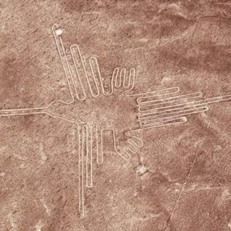 As aves gigantes desenhadas no chão em Nazca, no Peru - Getty Images