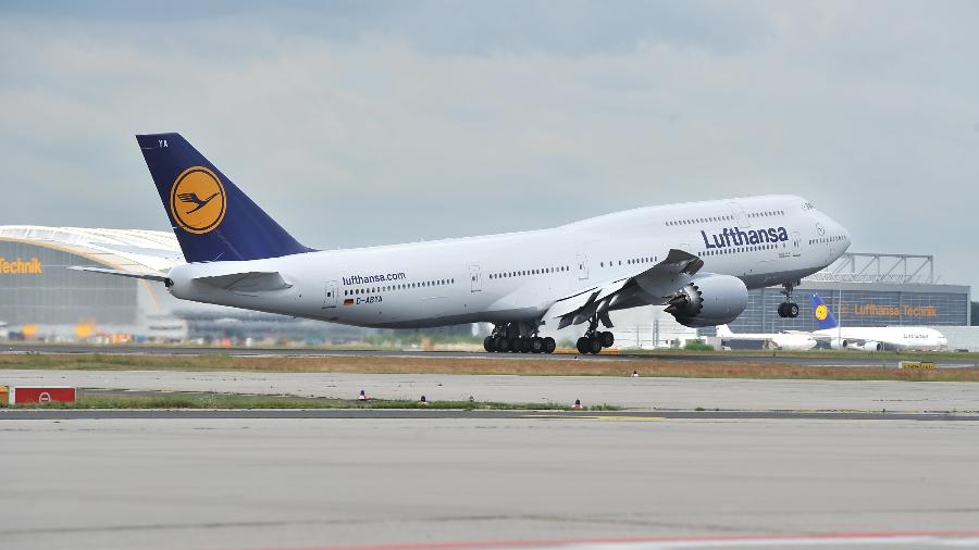 Boeing 747 da companhia aérea Lufthansa - Divulgação