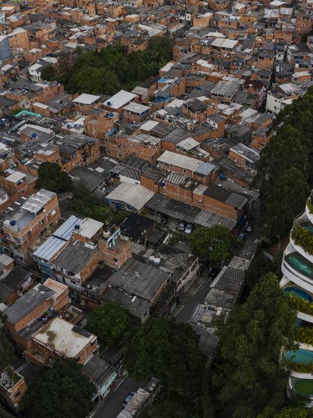 Favela de Paraisópolis, no bairro do Morumbi, em São Paulo