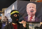 Palestinos protestam na rua contra plano de paz de Donald Trump - Jaafar ASHTIYEH / AFP