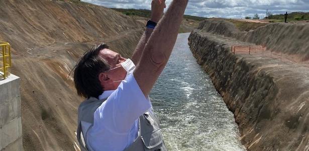 Obra que Bolsonaro visitou no Ceará estava 94% pronta antes de sua posse