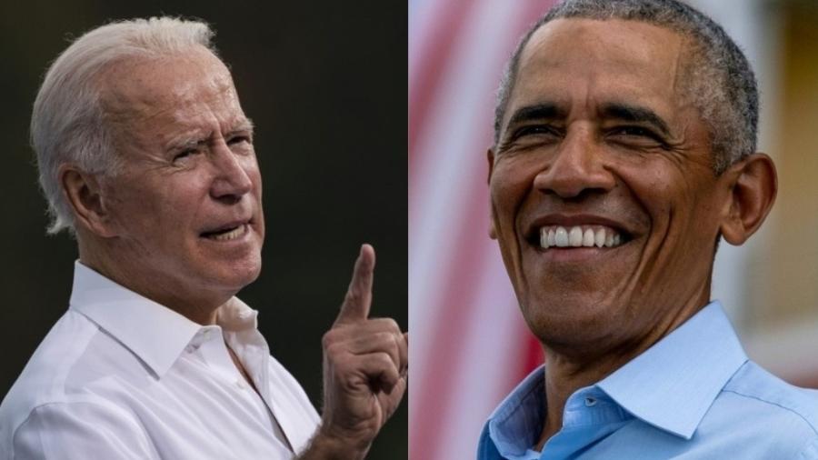 O democrata Joe Biden e o ex-presidente dos Estados Unidos, Barack Obama - Drew Angerer/Getty Images e Ricardo Arduengo/AFP
