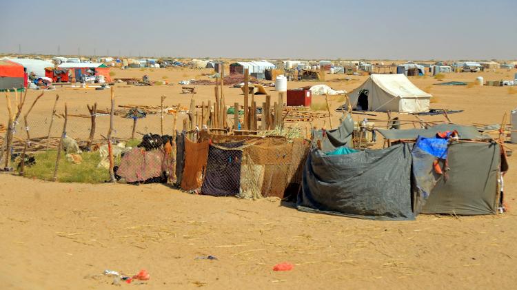 3 de novembro de 2021 - Campo para pessoas que foram forçadas a sair de suas casas em Marib. no Iêmen