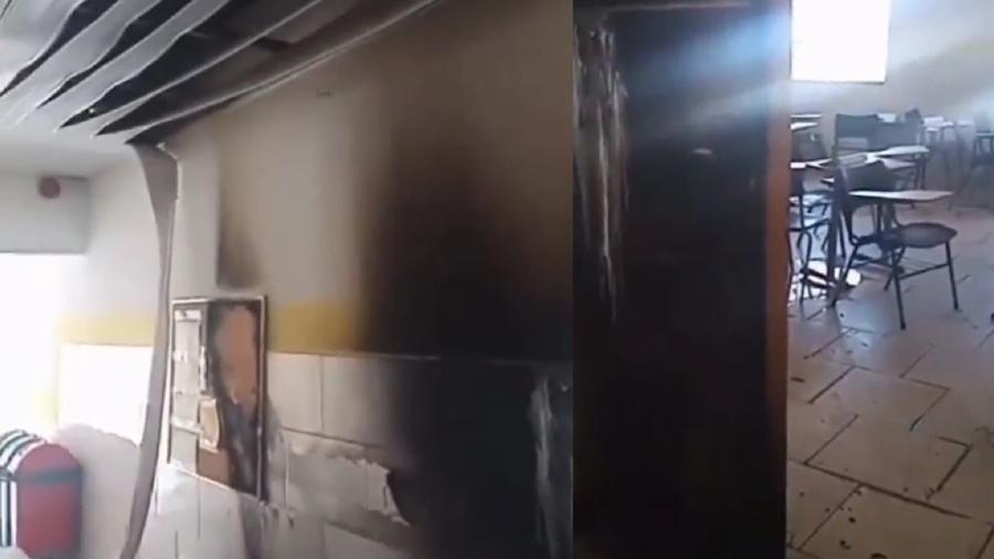 Adolescente ateou fogo na Escola Municipal Yeda Barradas Carneiro, na Chapada Diamantina (BA) - Reprodução/Facebook