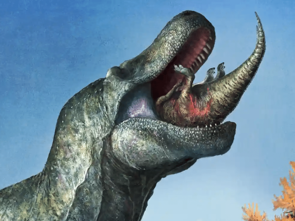 T-Rex Azul  Jurassic World Evolution Jogo de Dinossauro 