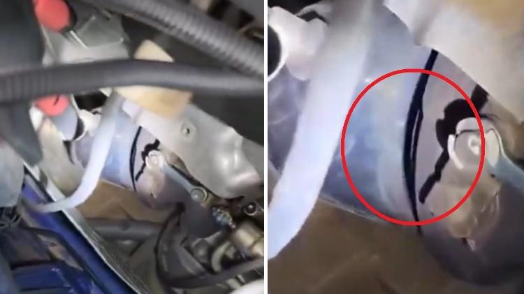 Vídeo da Polícia Civil de SC mostra buraco em BMW por onde gás pode ter vazado