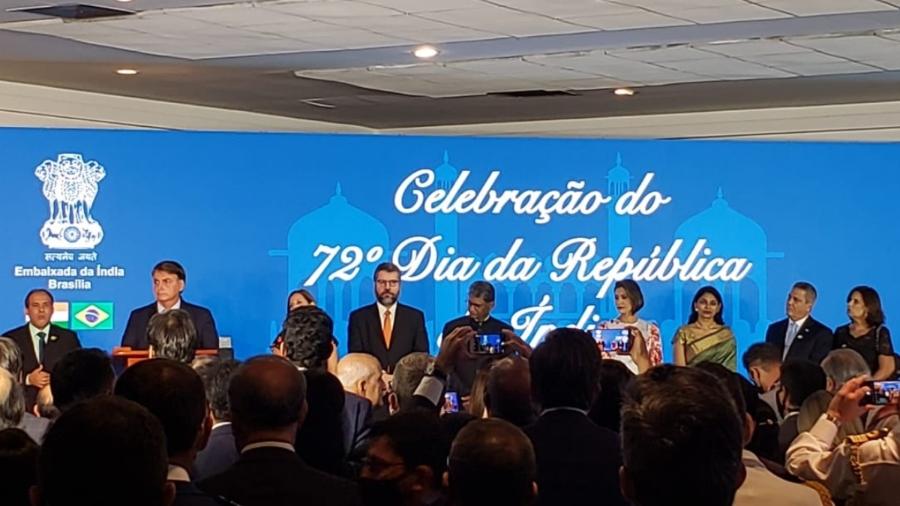 Bolsonaro discursa em dia de festa da ndia e janta com embaixador - Eduardo Milito/UOL