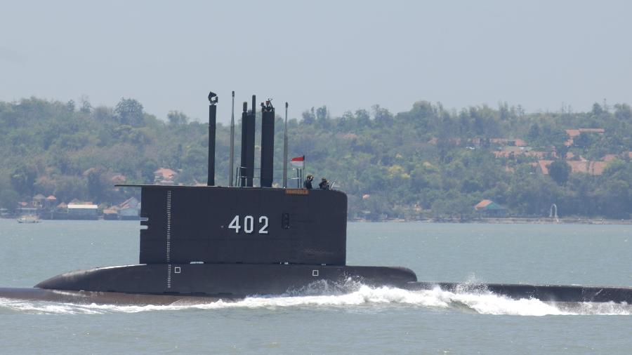O submarino KRI Nanggala-402, desparecido nas águas da região de Bali - Alex Widojo/Anadolu Agency/Getty Images